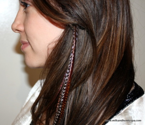 Image of feather extension at SALON by milk + honey